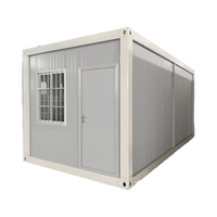 Maison conteneur en acier détachable de 20 pieds, bureau à domicile, bureau préfabriqué, unité d'habitation complémentaire, cabane de jardin préfabriquée en kit