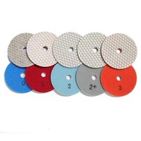 Pads de polissage de sol en résine diamantée flexible, pour marbre, utilisables à sec et à l'eau