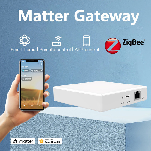 Smart Home Tuya Matter Zigbee Thread Wired Gateway Hub Bridge Works with HomeKit SmartThings Google Alexa
