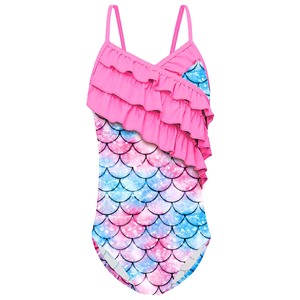 Traje <span class=keywords><strong>de</strong></span> Baño <span class=keywords><strong>de</strong></span> una Pieza para Niñas <span class=keywords><strong>de</strong></span> 3 a 8 Años, Bonito Diseño <span class=keywords><strong>de</strong></span> Cola <span class=keywords><strong>de</strong></span> Sirena, Traje <span class=keywords><strong>de</strong></span> Baño para Niñas Pequeñas - Product Image 1