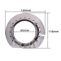Cache-projecteurs chromés argentés de 2,5 pouces style DQ30-ZKW pour phares de voiture, accessoires de lentilles de rétrofit HID Bi-LED