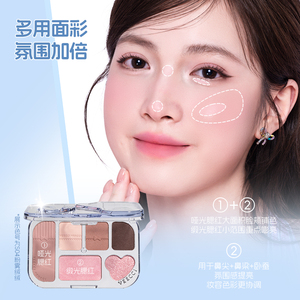 VEECCI ดรายมีลี ลেซ อายแชโดว์พาเลท 6 สี แต่งหน้าหลากสี เหมาะสำหรับผู้เริ่มต้น - Product Image 4