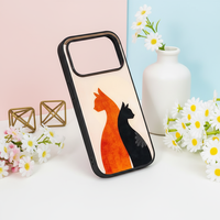 Coque de téléphone en verre trempé noir Prosub 2D DIY TPU pour sublimation, compatible avec la série iPhone 17 (modèles vierges)
