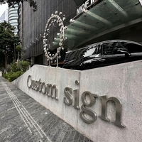 Letras Luminosas LED 3D de Acero Inoxidable Perforadas Personalizadas para Techos Grandes, de Alta Resistencia, para Marca de Edificios de Gran Altura
