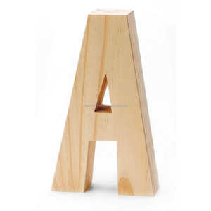 Lettres de l'alphabet en bois sculptées à la main de haute qualité ornements de blocs de bois avec différents motifs de paillettes - Product Image 3