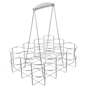 Étagère à bière, organisateur de bouteilles, boîte de rangement, panier de transport, étagère <span class=keywords><strong>en</strong></span> métal, porte-bouteilles d'eau, sac à main - Product Image 5