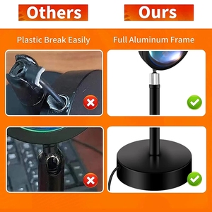 Nordic Modern Mini Ambient Smart <b>Lighting</b> 180 Degree Rotation Led <b>Rainbow</b> Sunset Projector Lamp for Bedroom - Product Image 2