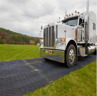 Pour équipements lourds, respectueux de l'environnement, protection du sol, résistant aux chocs, tailles personnalisables, tapis de route temporaire en HDPE découpable
