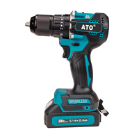 ATO A8025 Outils électriques à faible niveau de bruit Perceuse sans fil multifonctionnelle Ensemble d'outils électriques Perceuse à percussion sans fil puissante
