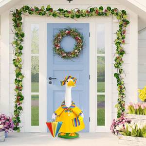 Impermeable para decoración de jardín con diseño de ganso para estatuas de ganso de 23 pulgadas - Atuendo y ropa para estatuas de exterior para decoración de patio y jardín - Product Image 6