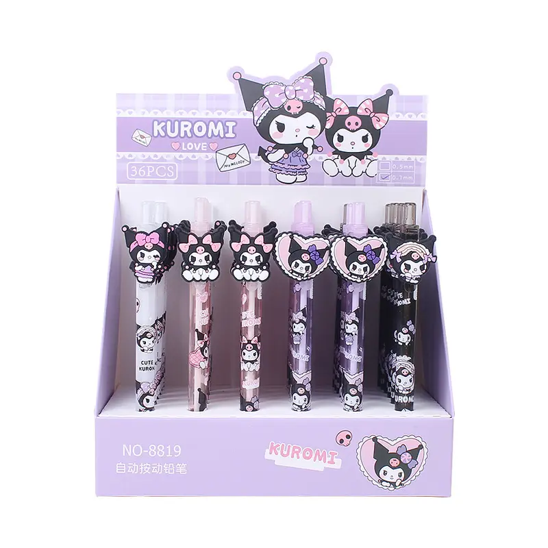 Automatic pencil 0.7mm Kuro-mi cartoon high aesthetic activity pencil for elementary school students cute patch free pencil