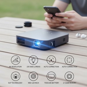 Aome Factory S200 nuovo Design esterno portatile Mini proiettore tascabile con Android WIFI 5G lampada LED 4K <span class=keywords><strong>Max</strong></span> risoluzione noi Plug - Product Image 2