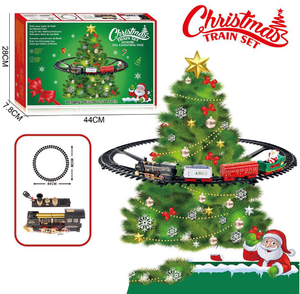 Nouveauté : Train électrique <span class=keywords><strong>de</strong></span> Noël avec lumières et sons <span class=keywords><strong>de</strong></span> Noël, train à vapeur pour décorer l'arbre <span class=keywords><strong>de</strong></span> Noël - Product Image 6