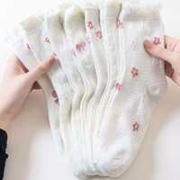 Chaussettes en coton blanches pour femmes, au-dessus du genou, style JK, avec nœud, mignonnes, style japonais, décontractées, longues, pour le printemps, l'été et l'automne