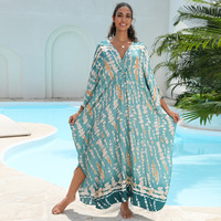 Robe longue décontractée d'été grande taille en polyester imprimé léopard, style transfrontalier euro-américain, idéale comme paréo de plage
