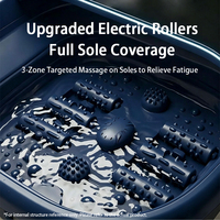 Nouveauté : Bain de pieds rotatif automatique pliable avec rouleaux de massage pour pédicure, idéal pour détendre les pieds fatigués