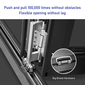 열 차단 기능이있는 Eehe 알루미늄 접이식 유리문, 에너지 절약형 단열 파티오 이중 접기 시스템 - Product Image 4