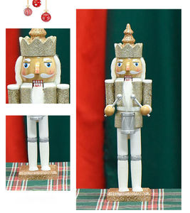 SW-312 <span class=keywords><strong>Casse</strong></span>-<span class=keywords><strong>Noisette</strong></span> Traditionnel en Bois Golden King 30cm pour Étagères et Tables de Noël Décoration Festive - Product Image 6