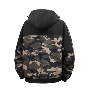 Giacca Mimetica Patchwork Oversize con Cappuccio, <span class=keywords><strong>Abbigliamento</strong></span> da Lavoro per <span class=keywords><strong>Uomo</strong></span> - Product Image 3