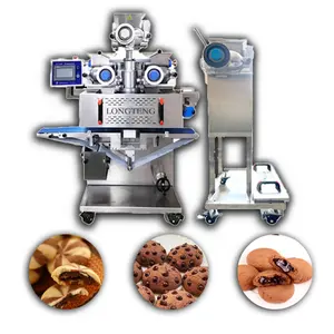 Longteng machinery automatic good selling four hoppers encrusting machine mooncake maker used for bakery