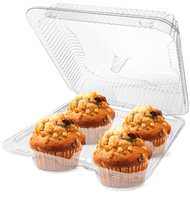 Fabricant 1 2 4 6 12 Boîtes de Transport Cupcakes en Plastique Transparent Alvéolé Conteneurs à Clapet pour Desserts et Muffins