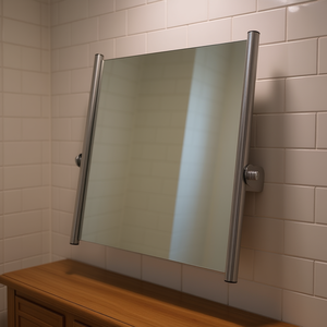 Espejo de Pared Reclinable de 60 x 65 cm, Acero Inoxidable, Vidrio de Seguridad - Product Image 3