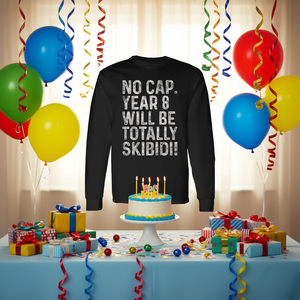 8 Year Old <b>Birthday</b> <b>Boy</b> Long Sleeve T-Shirt 8Th <b>Birthday</b> <b>Gift</b> <b>For</b> Kids Born In 2017 - Product Image 3