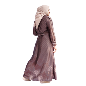 Abaya robe musulmane femme élégante tenue Ramadhan occasion formelle Idul Fitri indonésie tissu matériaux - Product Image 2