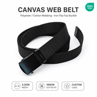 Ceintures en toile, ceinture en toile de style tendance avec boucle et embout en fer, 54 pouces de long |   Ajustable et adaptable à de nombreuses couleurs