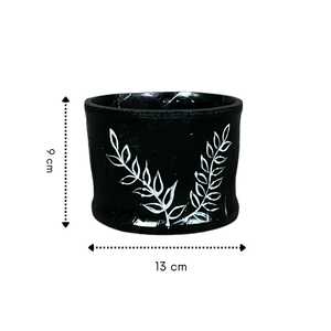 Pot de fleurs décoratif de bureau, pot de fleurs d'intérieur élégant, décoration de maison, support de verdure noir pour table de salon - Product Image 2