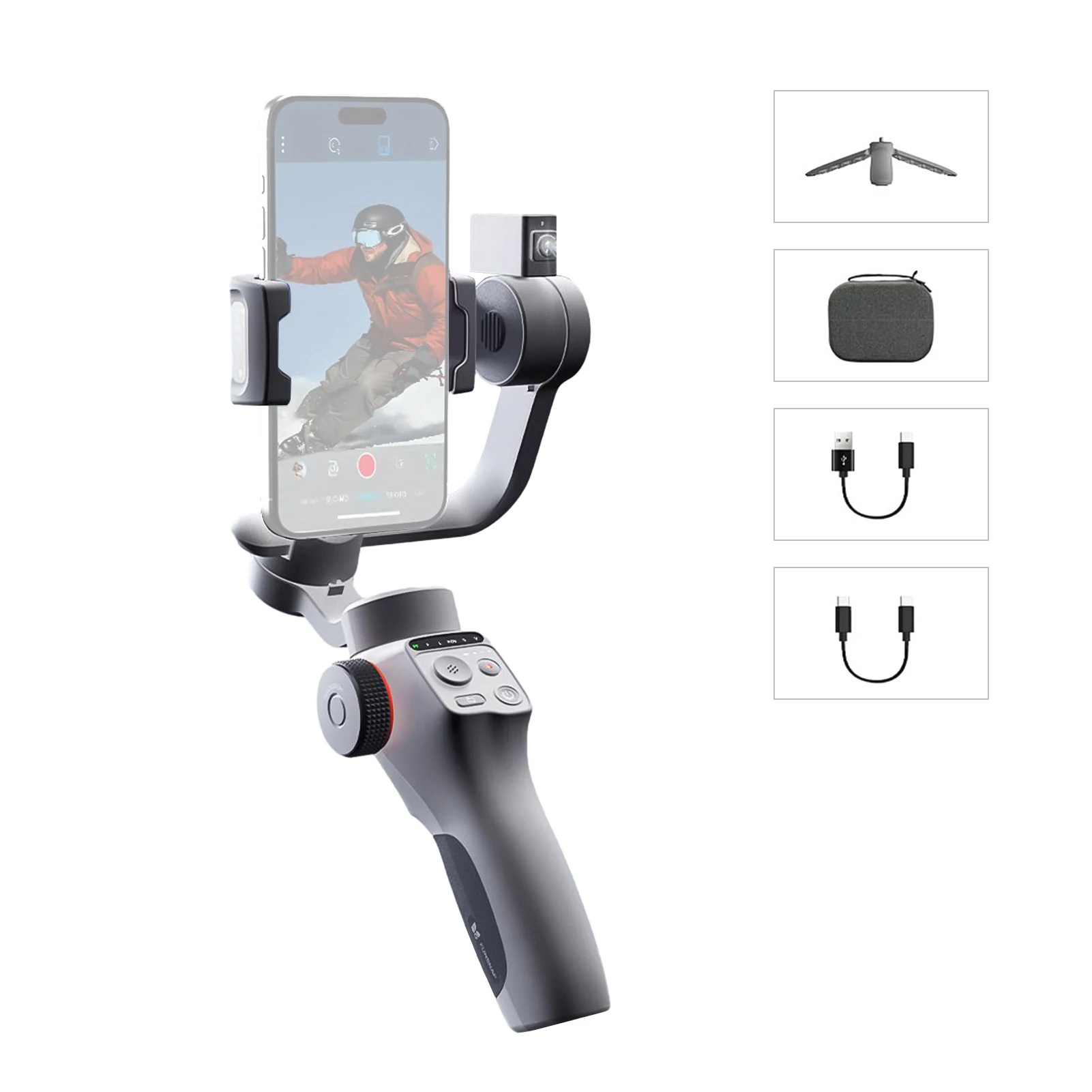 FUNSNAP Capture 5 - Stabilizer with LCD Screen & Fill Light