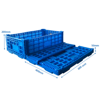 Panier de transport de fruits en plastique PP durable et robuste, solide et pliable, 37L, empilable, pour la ferme.