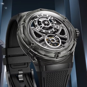 Montre pour homme BG5807, nouvelle montre-bracelet mécanique automatique avec boîtier en cristal transparent, bracelet en caoutchouc de luxe de haute qualité - Product Image 6