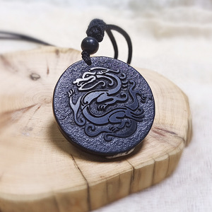 Colgante <span class=keywords><strong>de</strong></span> Shunglite Natural genuino, piedra preciosa grabada, grafitoide antiguo hecho a mano, textura <span class=keywords><strong>de</strong></span> piedra Natural pura, colgante <span class=keywords><strong>de</strong></span> 35 40mm - Product Image 2