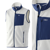 Toptan kış özel yapım ceket Polar Polar yelek erkekler 100% Polyester balıkçılık avcılık rüzgar geçirmez yelek erkekler siyah Polar yelek