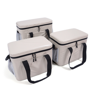 Hot Verkoop Beige Afneembare Opvouwbare Waterdichte Koeltas Geïsoleerd Eenvoudig Gebruik Zachte Koeltas Inklapbaar - Product Image 1