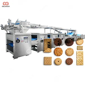 Linha de produção automática de biscoitos macios e duros para bebês, biscoitos de alta qualidade em forma de urso crocante