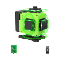 Niveau laser de qualité industrielle à 16 lignes 360 ° auto-nivelant 4x360 ° Faisceau ± 1mm auto-nivelant 2 piles