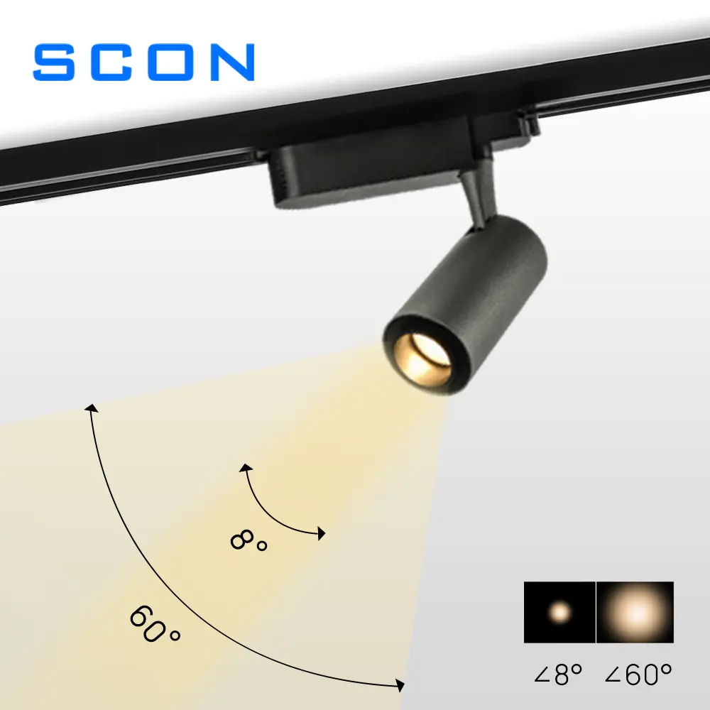 SCON – Spot lumineux Led avec mise au point réglable, Anti-éblouissement, pour la Surface des vêtements, le salon, 20W