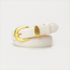 High-End <b>Elastic</b> PU Leather <b>Belt</b> Simple Korean Design Cross-Border All-Match Decorative Jeans Unisex Fashionable Style - Product Image 6