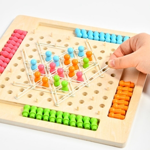 Vui gia đình trò chơi bằng gỗ logic chiến lược Hội Đồng Quản trị trò chơi hình học chuỗi tam giác cờ vua - Product Image 3