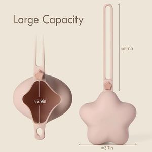 Étui de rangement portable en silicone pour sucette avec logo personnalisé, motif étoiles, 3,7 pouces, avec cordon extensible, pour fille et garçon - Product Image 2