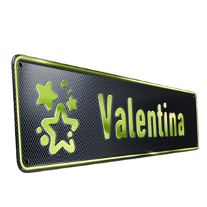 <span class=keywords><strong>Plaque</strong></span> d'<span class=keywords><strong>immatriculation</strong></span> personnalisée de style européen en fibre de carbone 3D et aluminium, avec ventouse, trous percés, finition mate, couleur personnalisée - Product Image 2