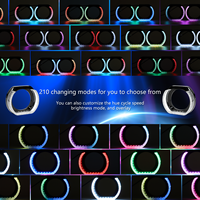 Bombillas LED para Coche con Control por Aplicación, Ojos de Ángel de 2.5 y 3.0 Pulgadas, Cubierta Decorativa de Cristal