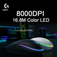 Ratón para Juegos G102, Inalámbrico de 2.4 GHz, Retroiluminación RGB Programable, 4 Botones, USB para Computadora Portátil, Hogar y Oficina