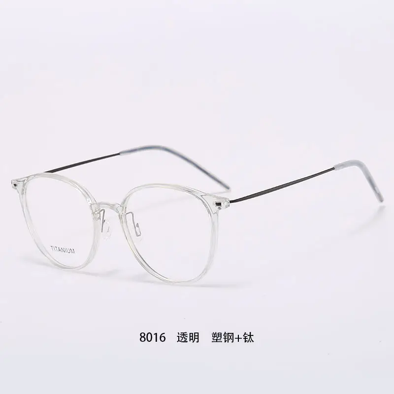 판매 준비 재고 서클 텅스텐 티타늄 광학 프레임 남성용 편광 선글라스 렌즈 dm8016