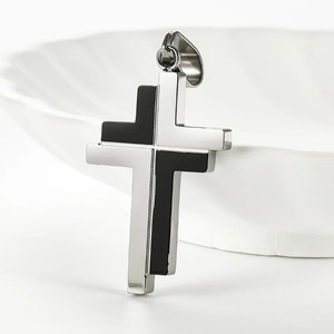 Pendentif croix unique en acier inoxydable pour collier, chaîne, breloques, amulettes religieuses chrétiennes, fabrication de bijoux DIY pour hommes et femmes - Product Image 3