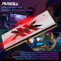 PUSKILL RGB DDR4 Memoria RAM (8GB*2) (16GB*2) 3600Mhz 3200Mhz DIMM Desktop Gaming Memory Ram