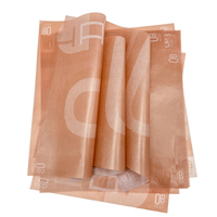 Papier sulfurisé alimentaire en gros pour emballage de burgers, conception personnalisée, enduit de PE, résistant à la graisse, imperméable, anti-humidité, jetable, écologique