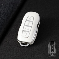 Housse de clé de voiture Ford Territory Equator Transit en TPU, 4 boutons, étui de clé intelligente avec garniture chromée, compatible signal, moulage 1:1